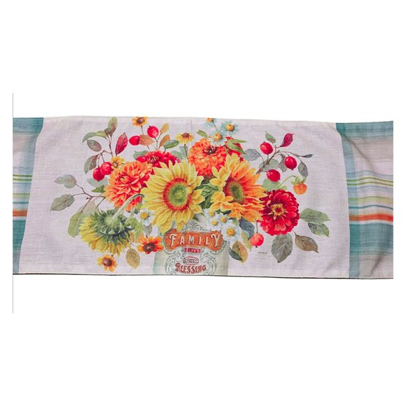 Manual Woodworkers Table Runner Autumn in Bloom 13x72 inches - Picture 3 of 3